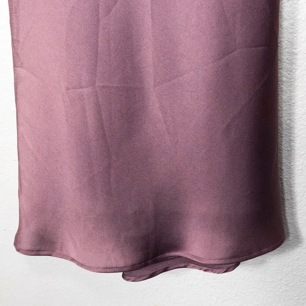 Show Me Your Mumu Purple Slip Dress Size S Cowl Neck Minimalist Romantic - Picture 5 of 7